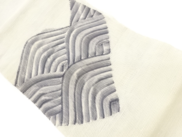 JAPANESE NAGOYA OBI FOR SUMMER / TSUMUGI / WOVEN WAVE